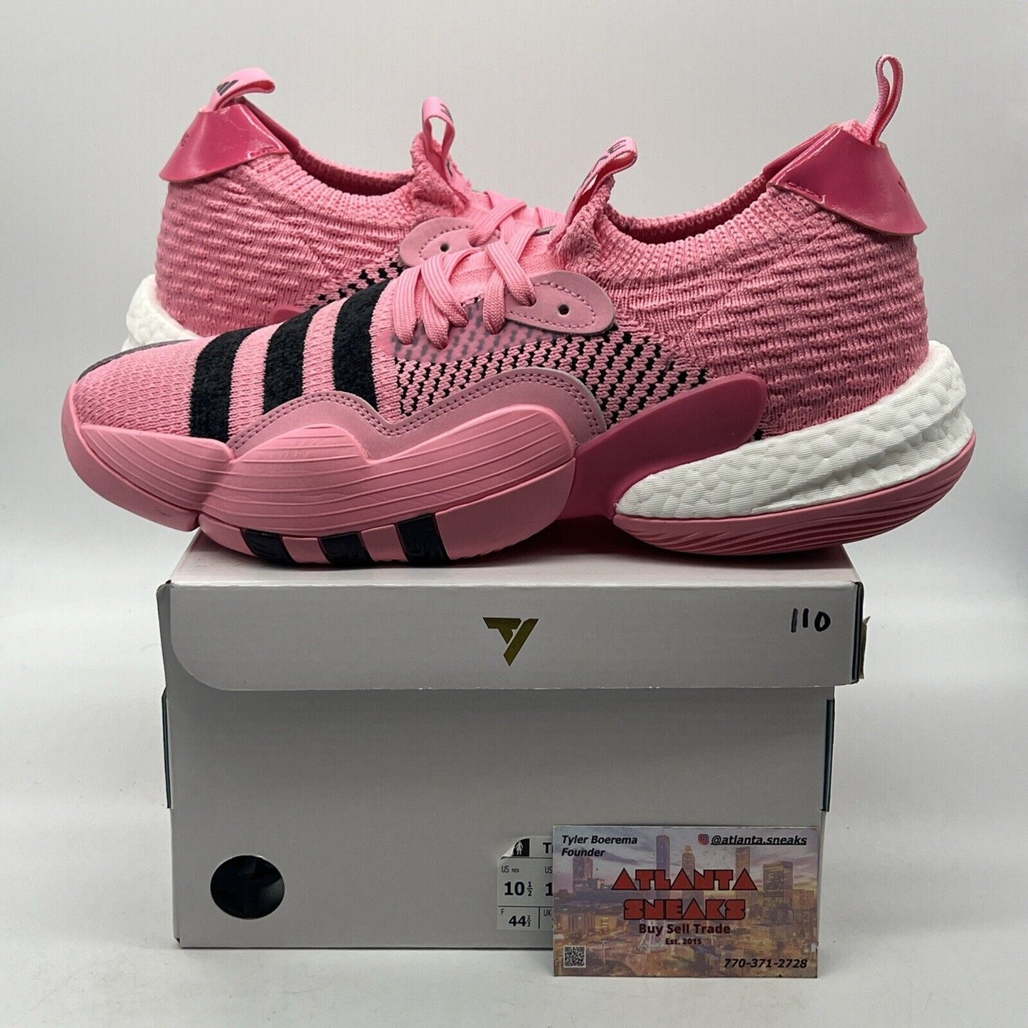 Size 10.5 - adidas Trae Young 2 Pink Trap House Black White (IE1667)