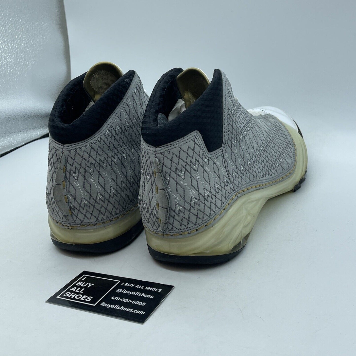 Size 12 - Air Jordan 23 OG White Stealth Grey White Black Suede (318376-102)
