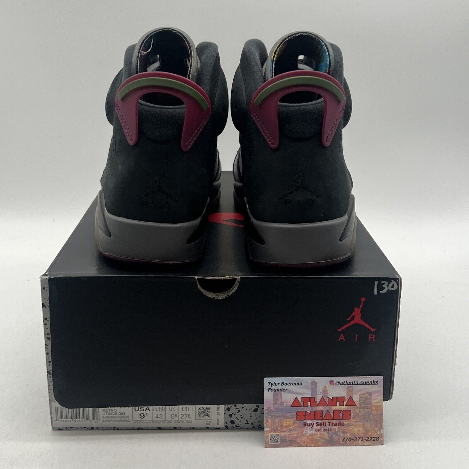 Size 9.5 - Jordan 6 Bordeaux Black Grey Maroon Yellow Suede (CT8529-063)