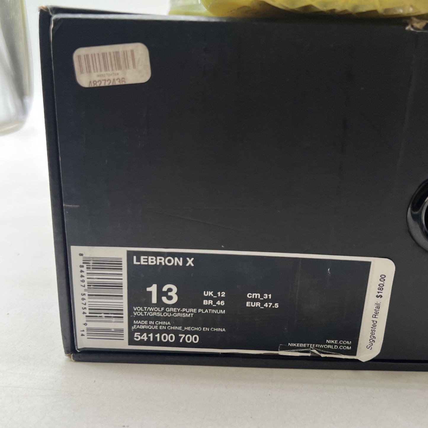 Size 13 - Nike LeBron 10 Volt - (541100-700)