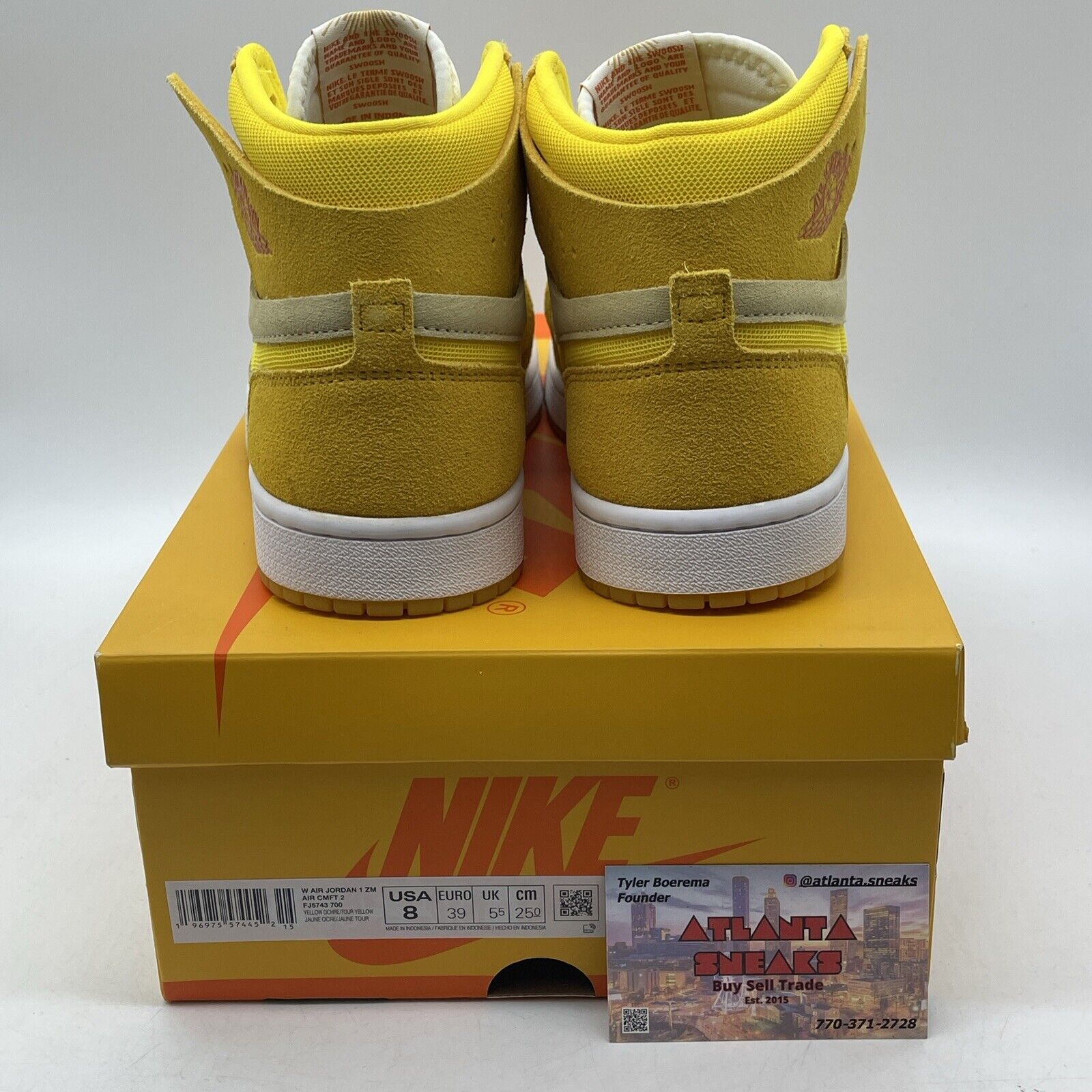 Size 8 - Air Jordan 1 High Yellow Orche Yellow White Suede (FJ5743-700)