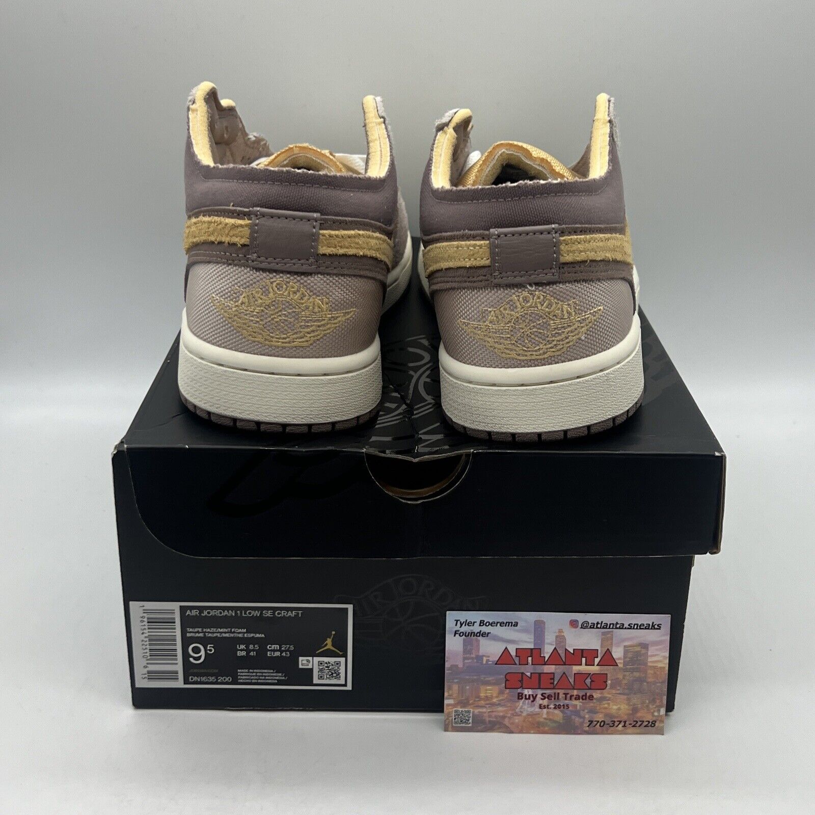 Size 9.5 - Jordan 1 Low SE Craft Inside Out Brand New Og All