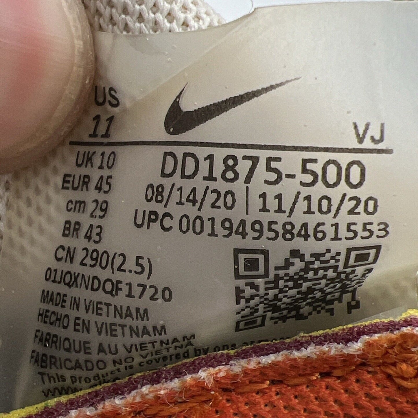 Size 11 - Nike sacai x VaporWaffle Dark Iris (DD1875-500)