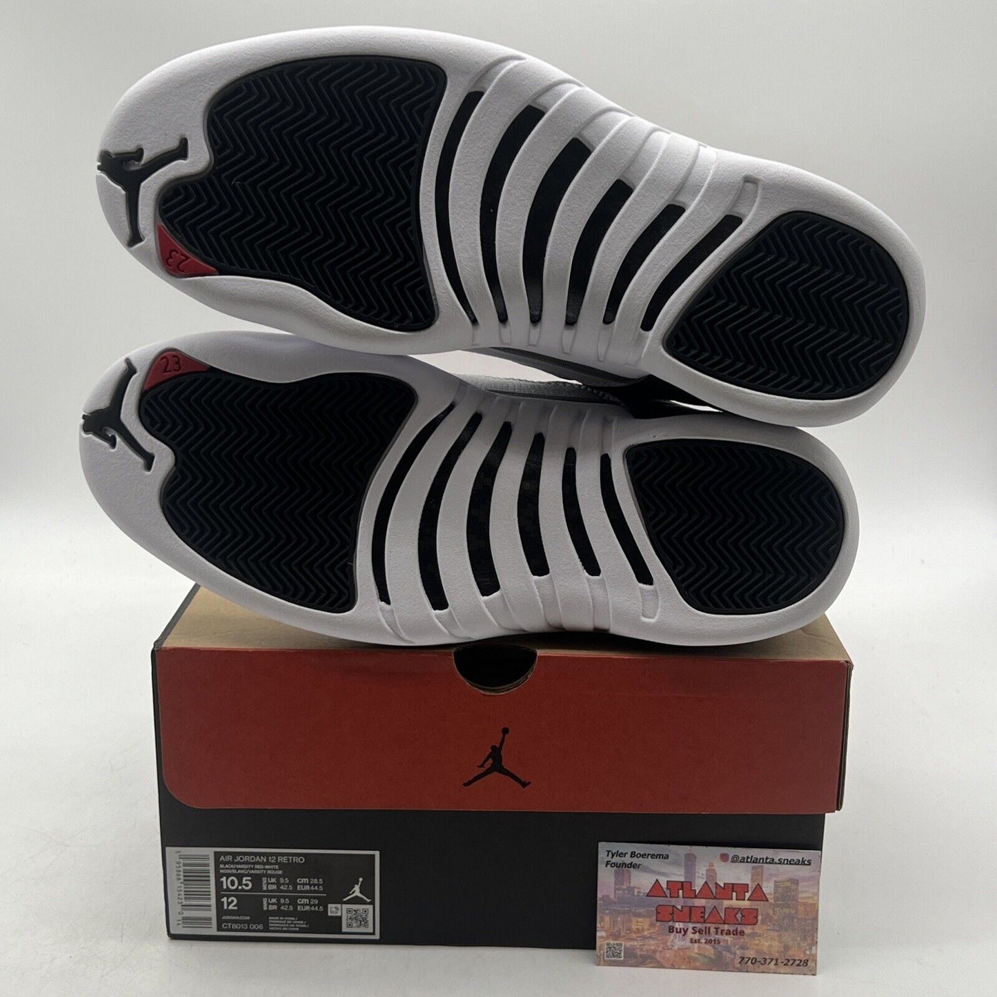 Size 10.5 - Jordan 12 Retro Mid Playoff Black White Leather (CT8013-006)