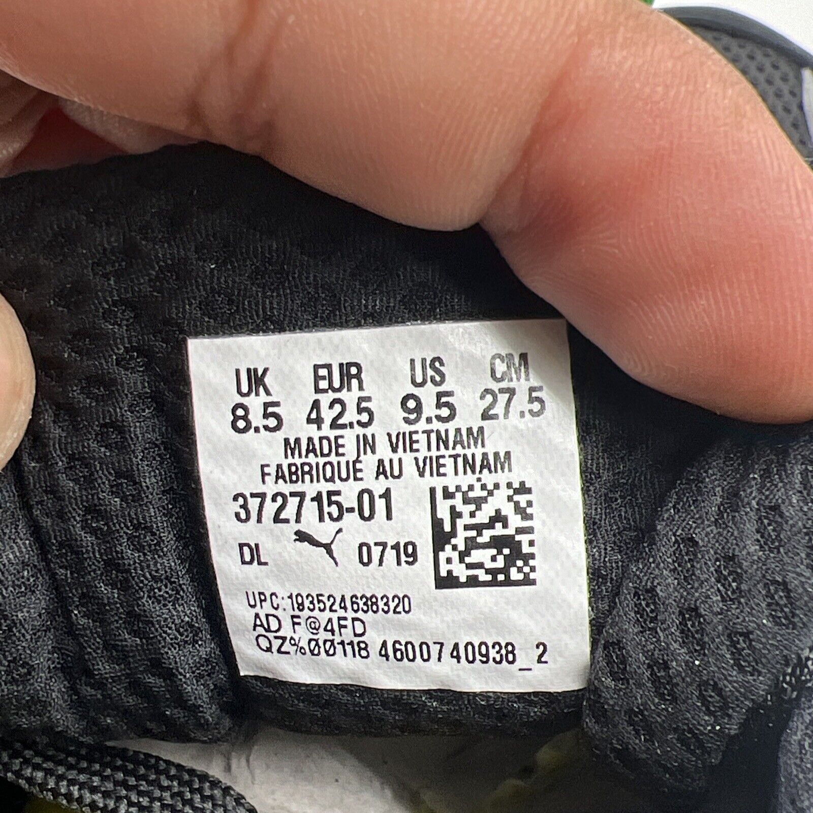 Size 9.5 -  RS-X Bold Black Andean Toucan Orange