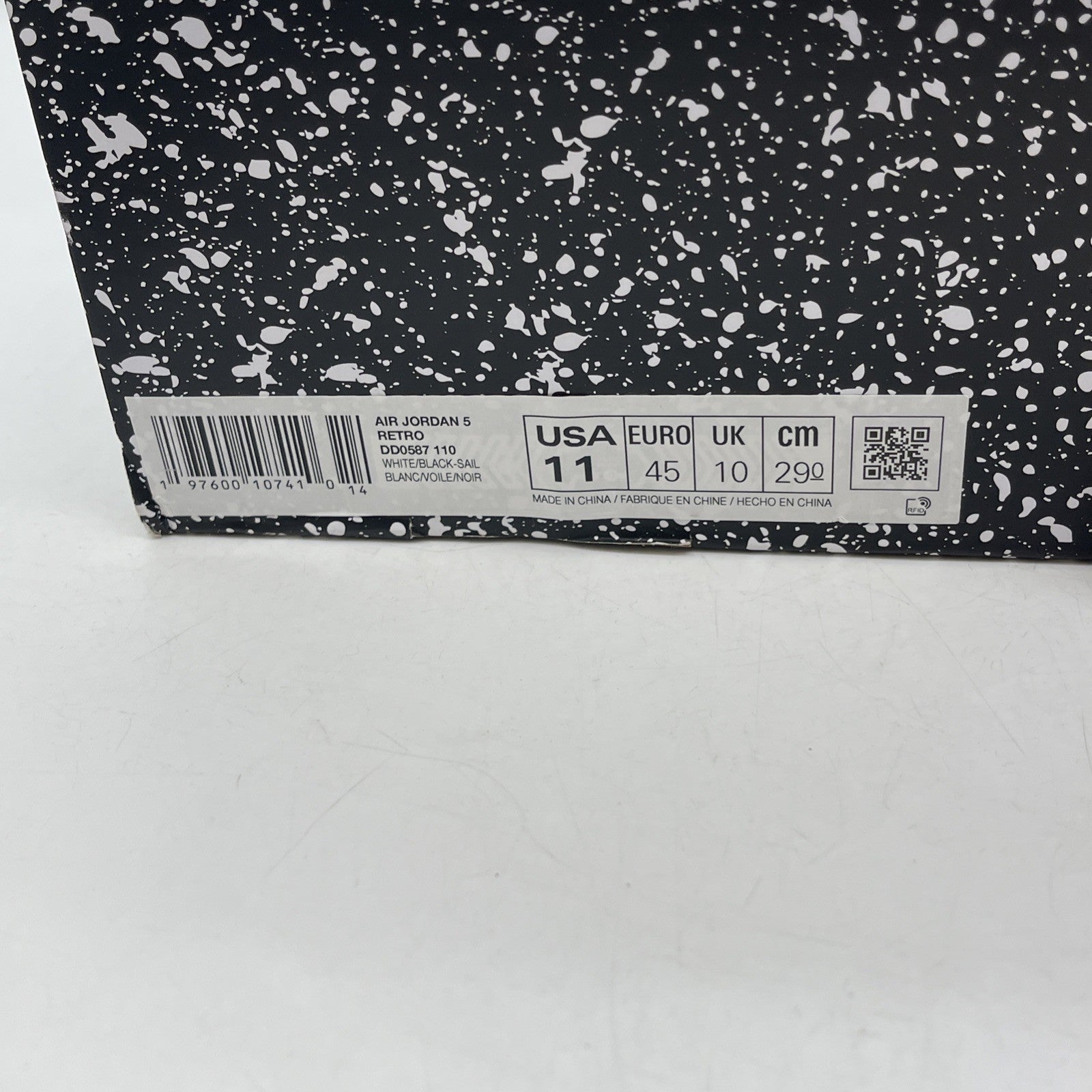 Size 11 - Air Jordan 5 Retro White Black (DD0587-110)