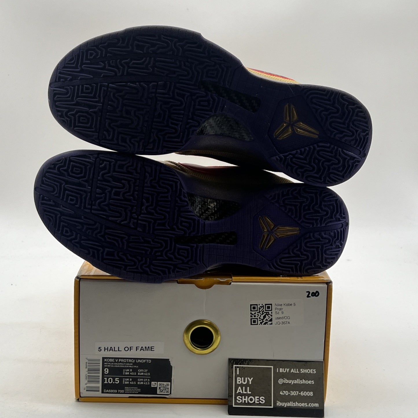 Size 9 - Nike Zoom Kobe 5 Protro x Undefeated Hall Of Fame (DA6809-700)