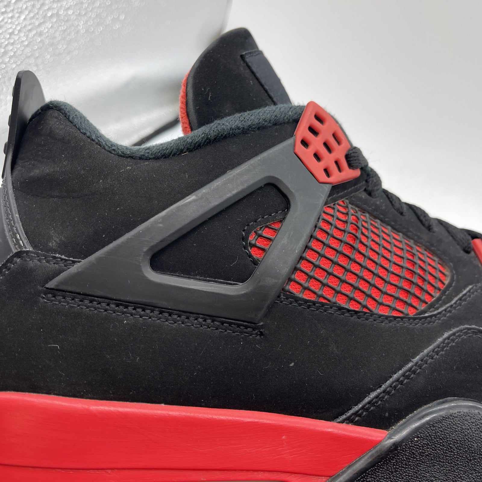 Size 13 - Jordan 4 Retro Mid Red Thunder Red Black White Suede (CT8527-016)