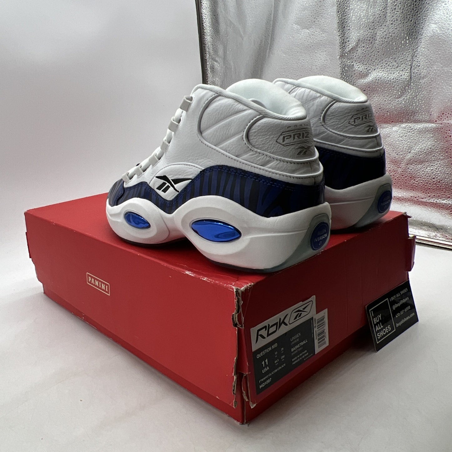 Size 11 - Reebok Panini x Question Mid Tiger Prizm (HQ1097)