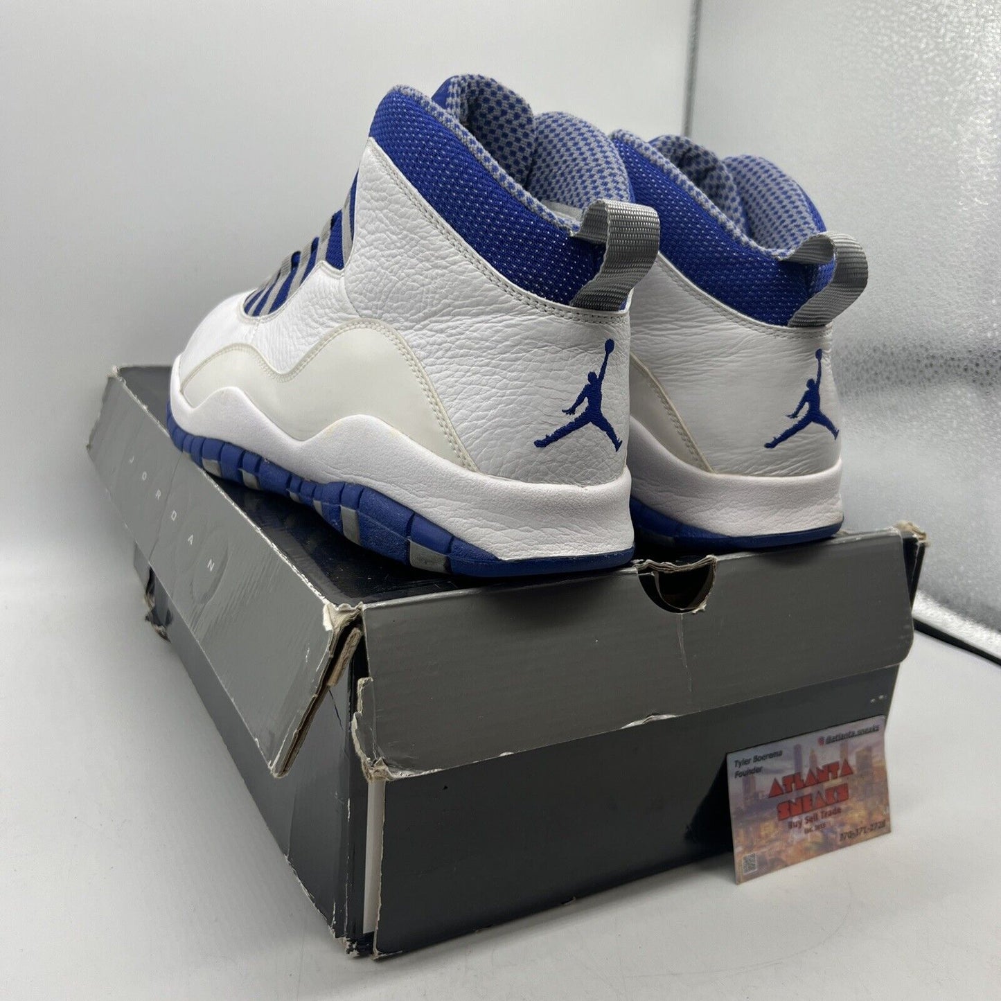 Size 11.5 - Air Jordan 10 Retro TXT Old Royal White Blue Grey Leather 487214 107