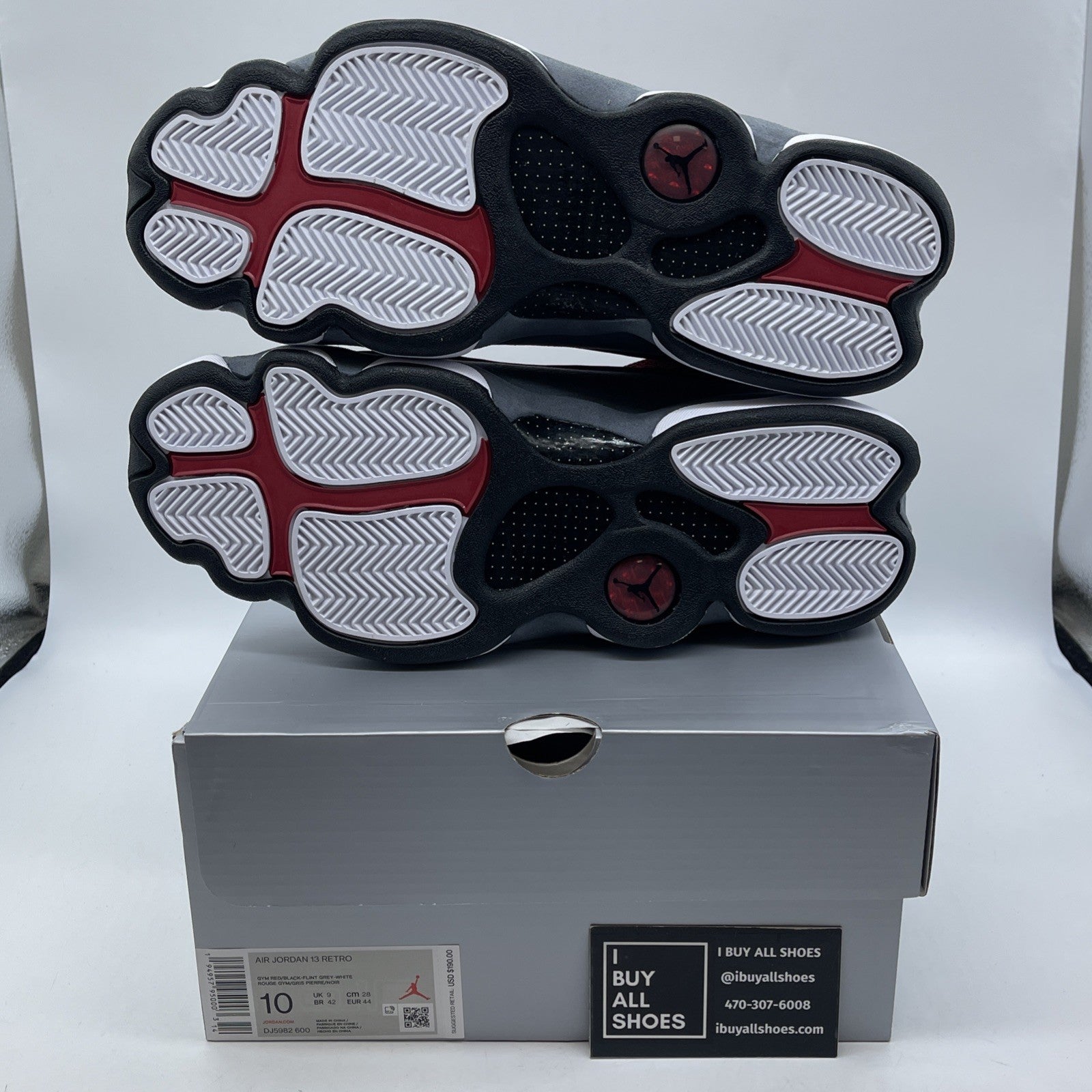Size 10 - Jordan 13 Red White Grey Suede (DJ5982600)