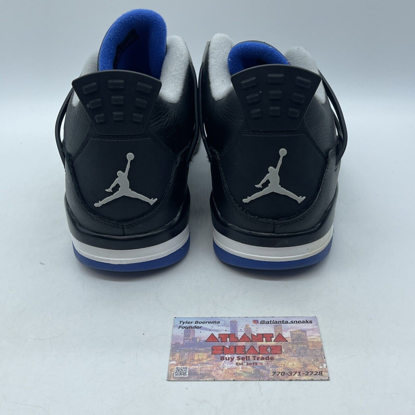 Size 11.5 - Jordan 4 Retro Motorsports Alternate 2017 Black Blue (308497-006)