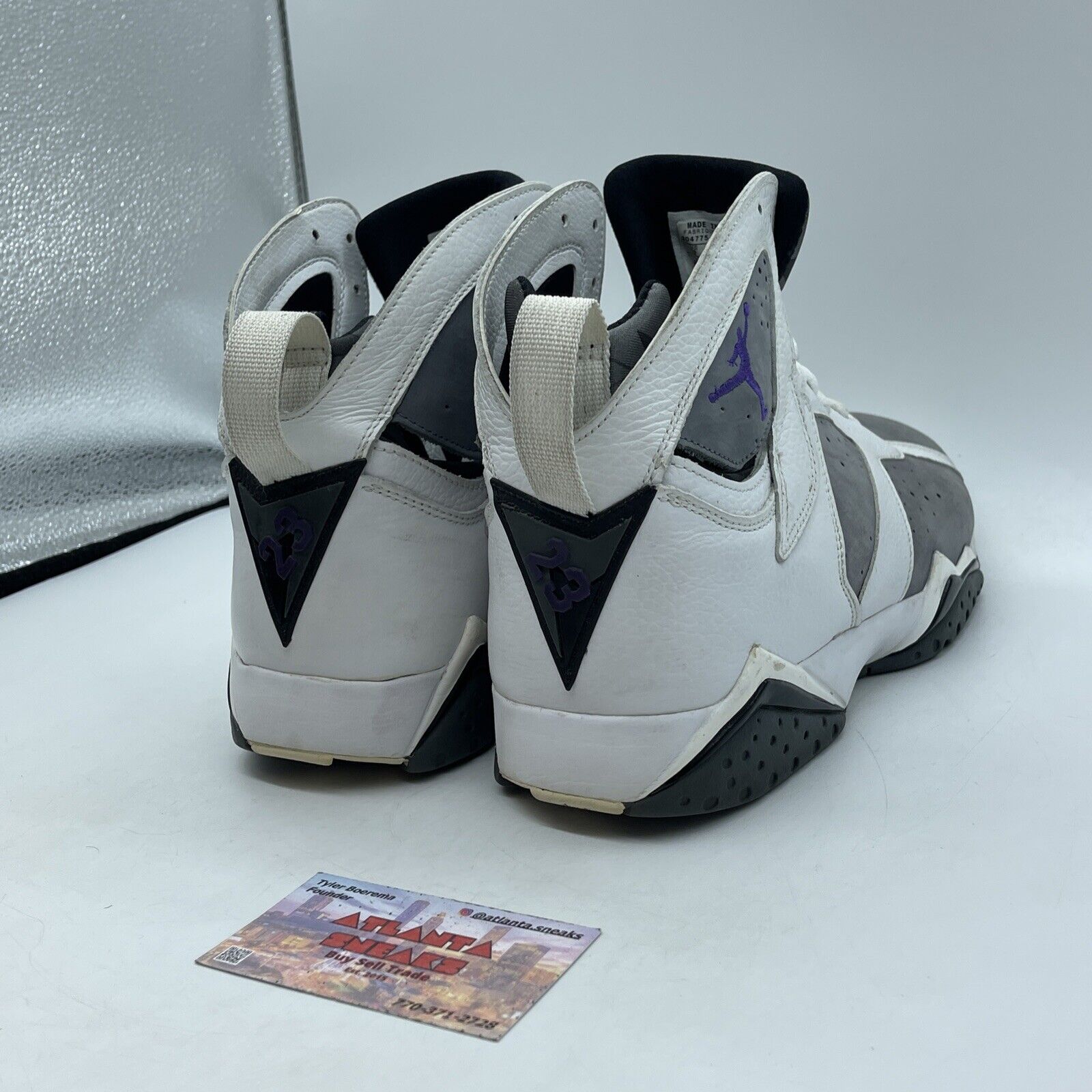 Size 12 - Air Jordan 7 Retro Flint Grey Purple Suede White Leather (304775-151)