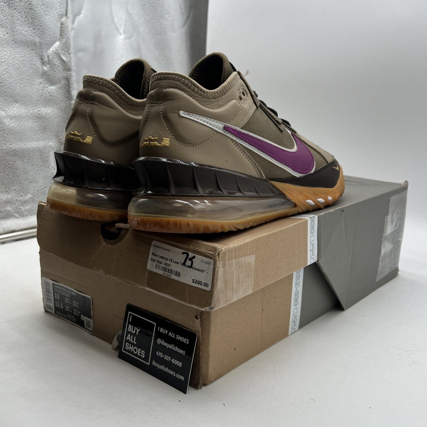 Size 10 - Nike atmos x LeBron 18 Low Viotech (CW3153-200)