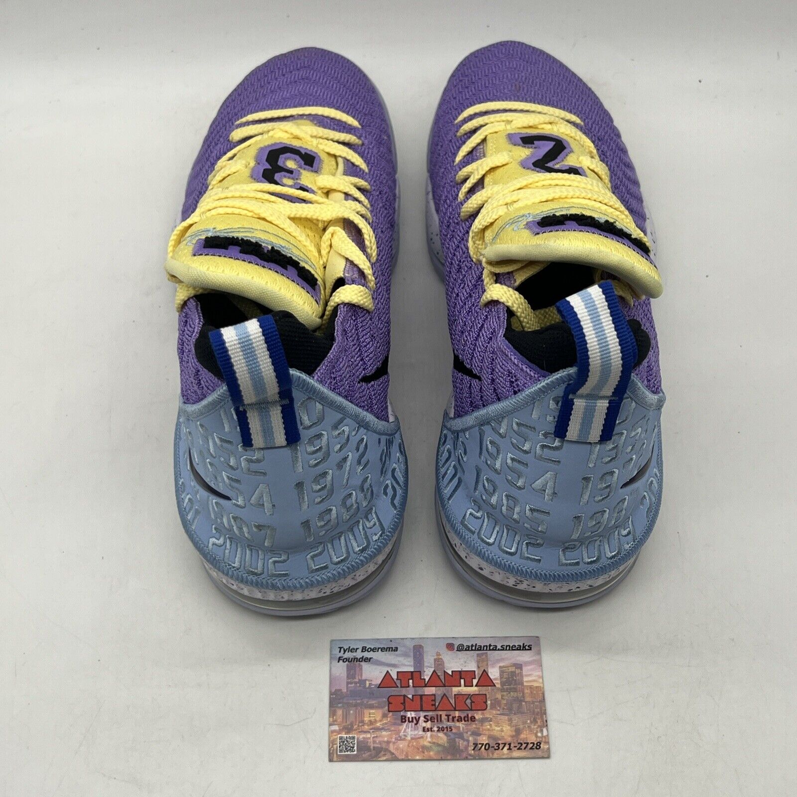 Size 10 - Nike LeBron 16 Lakers Heritage Purple Yellow Black Blue (CK4765-500)