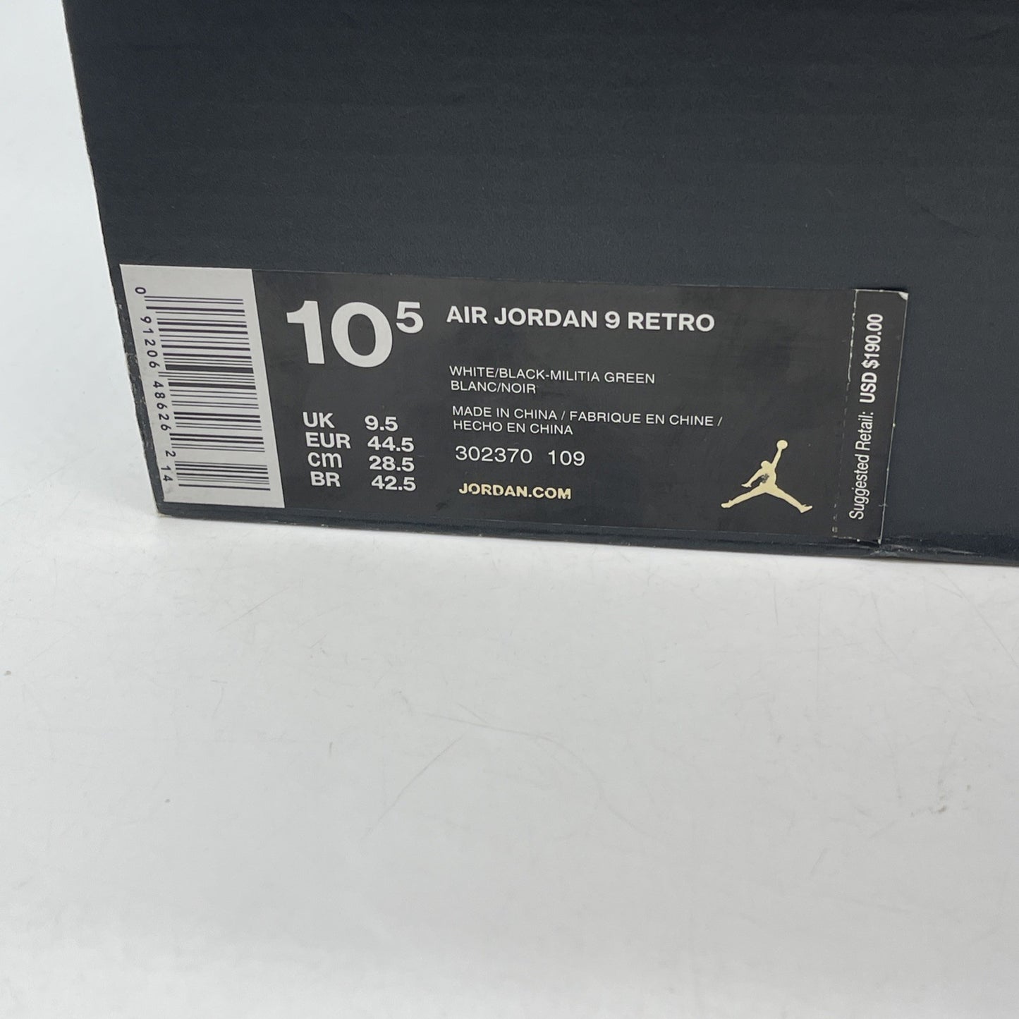 Size 10.5 - Air Jordan 9 Retro Statue (302370-109)