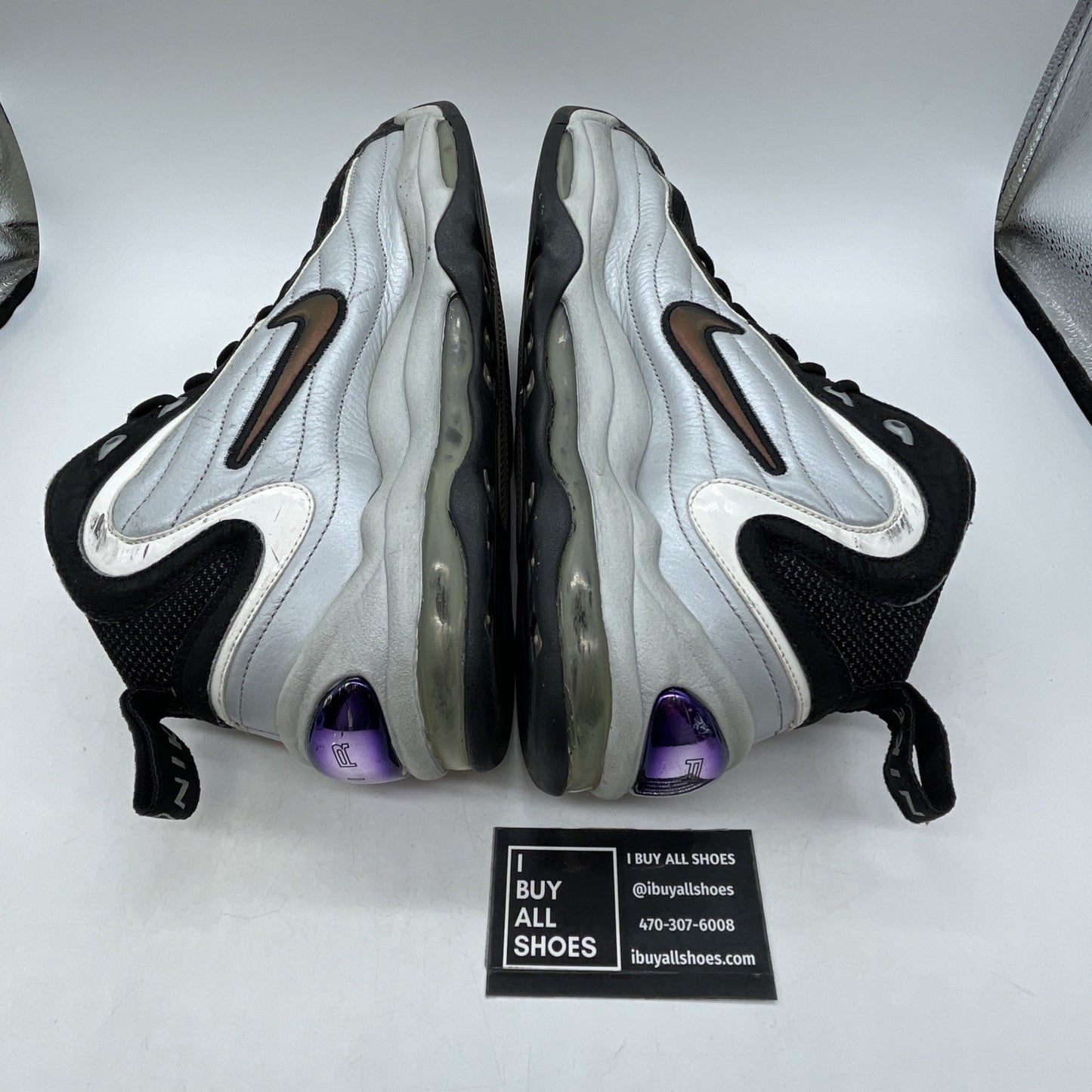Size 12 - Nike Air Total Max Uptempo Metallic Silver Black (366724-001)