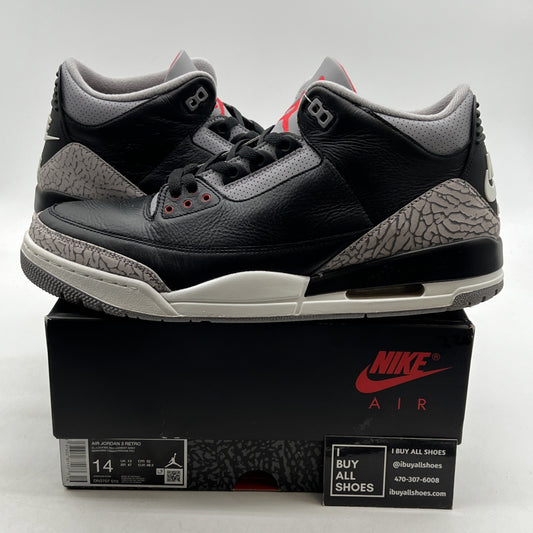Size 14 - Air Jordan 3 Retro OG 2024 Black Cement (DN3707-010)
