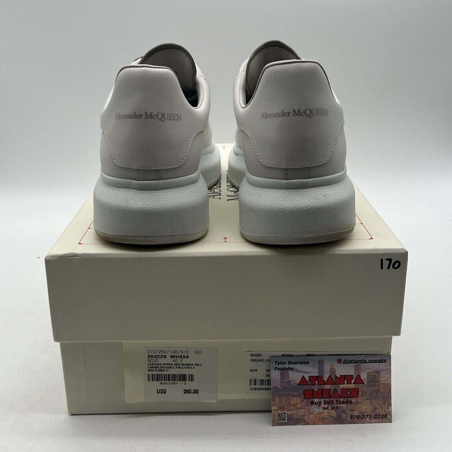 Size 9.5 - Alexander McQueen Oversized Sneaker White Rainbow