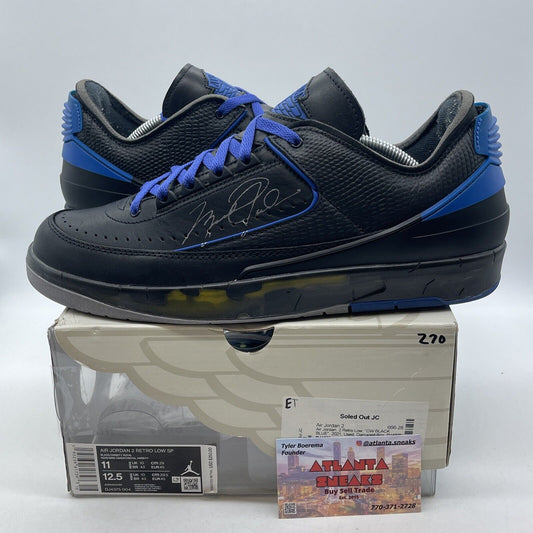 Size 11 - Off-White x Air Jordan 2 Retro SP Low Black Varsity Royal (DJ4375-004)