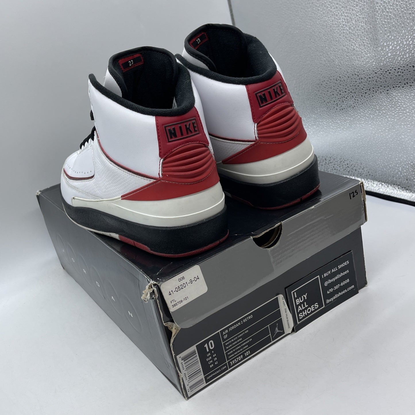 Size 10 - Air Jordan 2 Retro QF 2010 Varsity Red White Leather (395709-101)