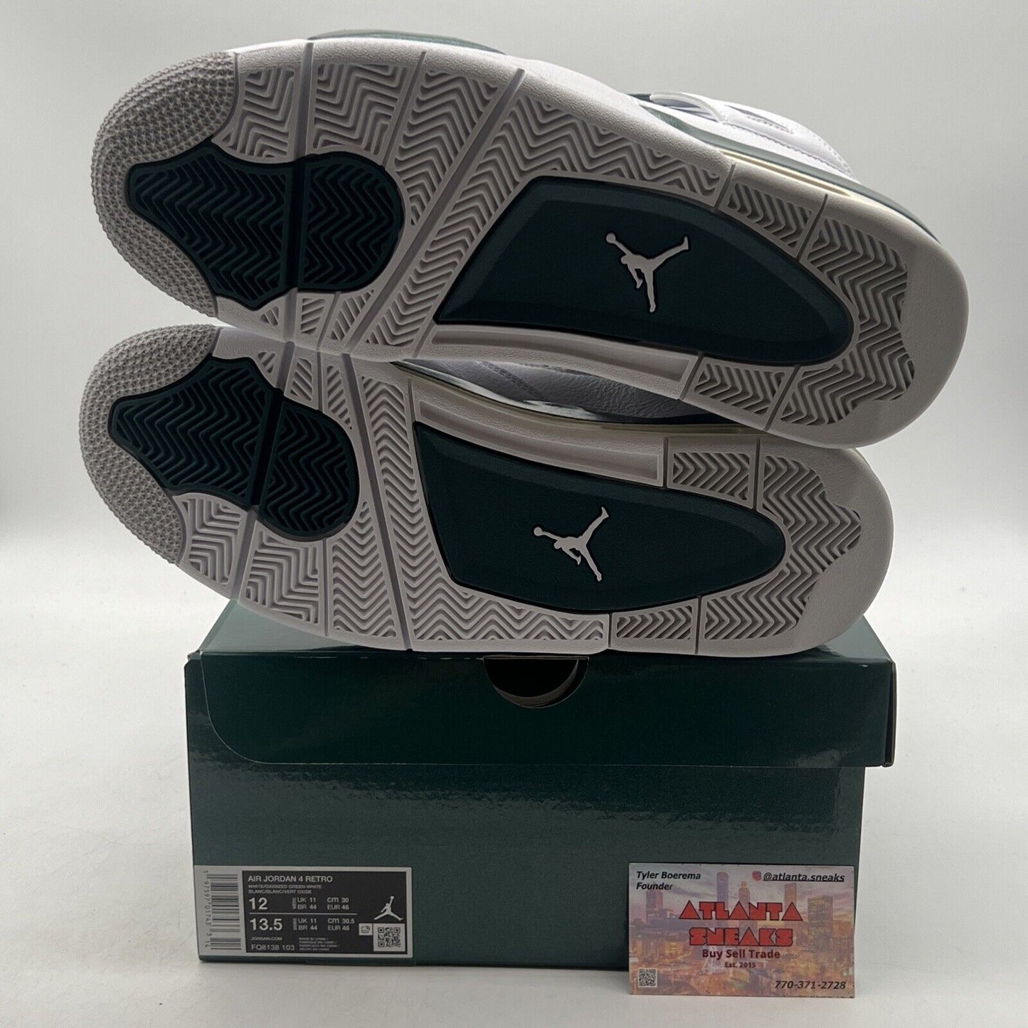 Size 12 - Air Jordan 4 Retro Oxidized Green White Leather (FQ8138-103)