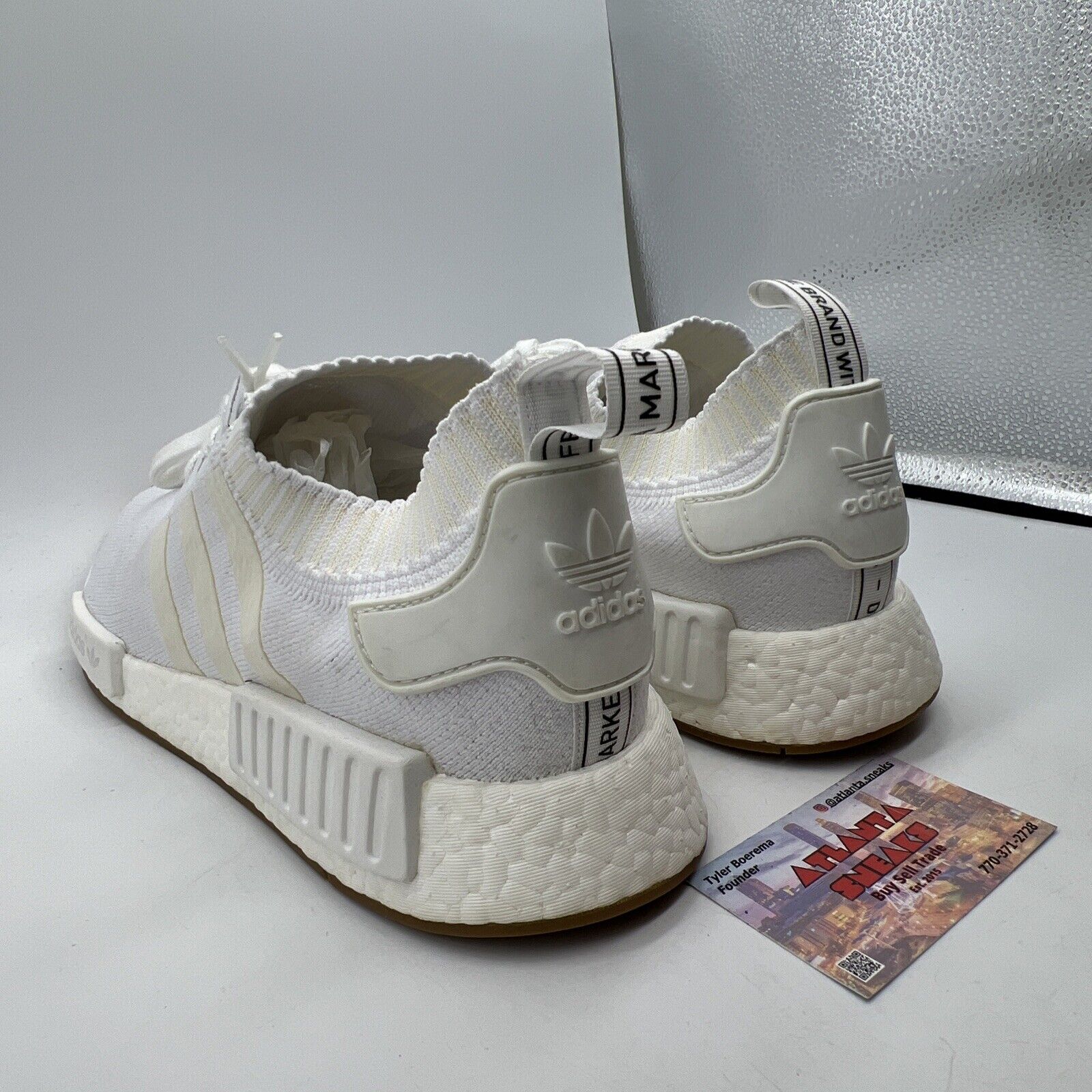 Size 12 - adidas NMD_R1 Primeknit White Gum (BY1888)