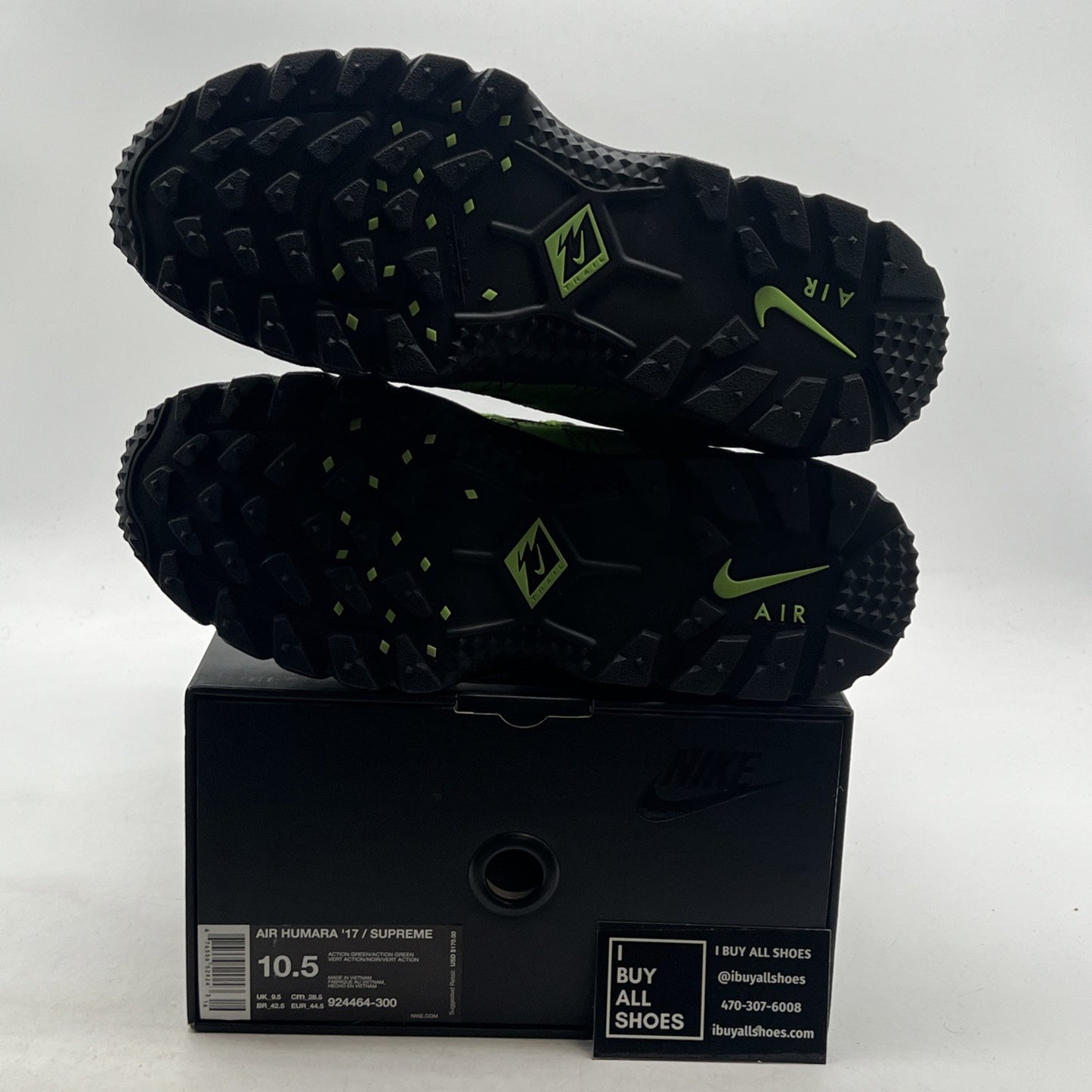 Size 10.5 - Nike Supreme x Air Humara 17 Green (924464-300)