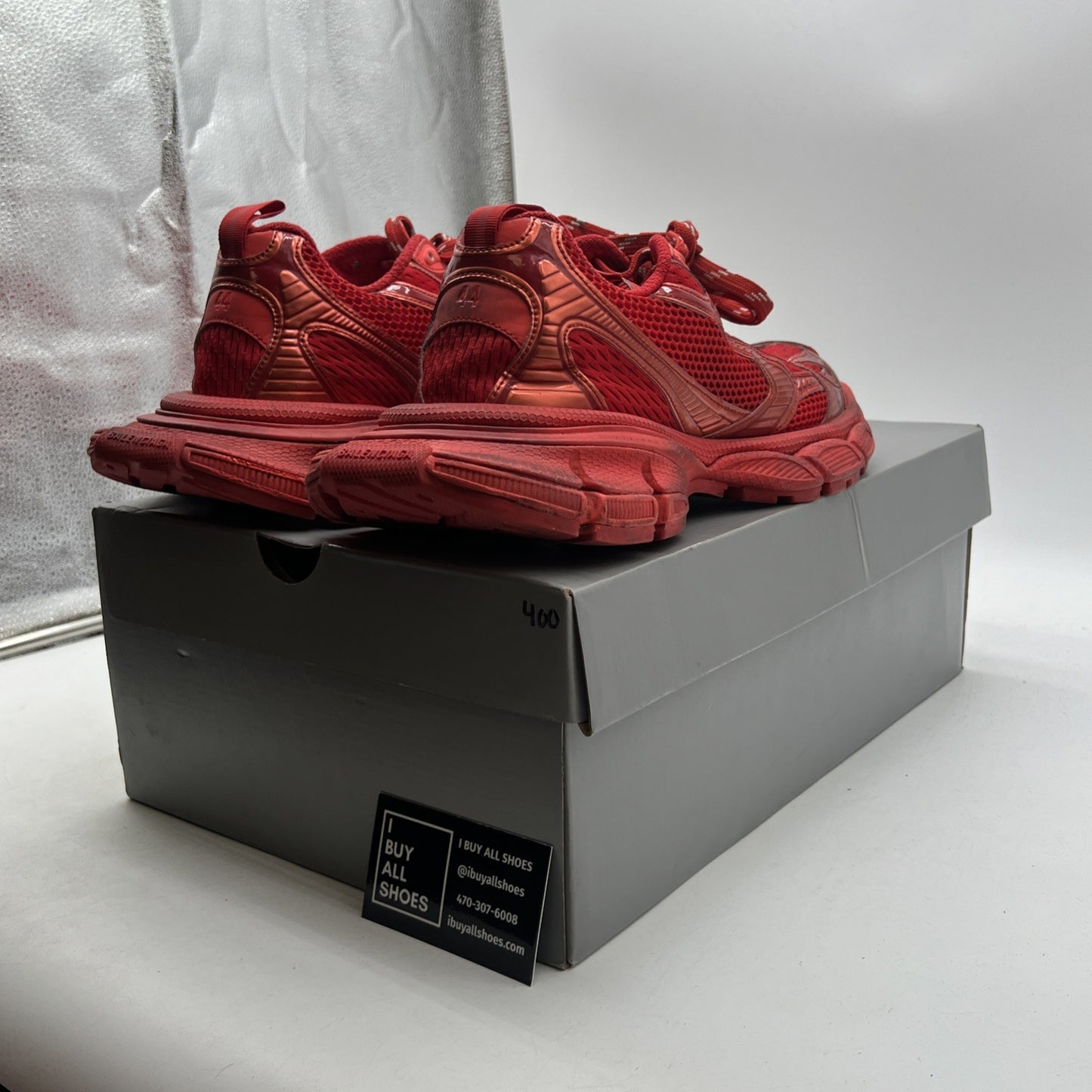 Size 11 - Balenciaga 3XL Distressed Sneakers in Red