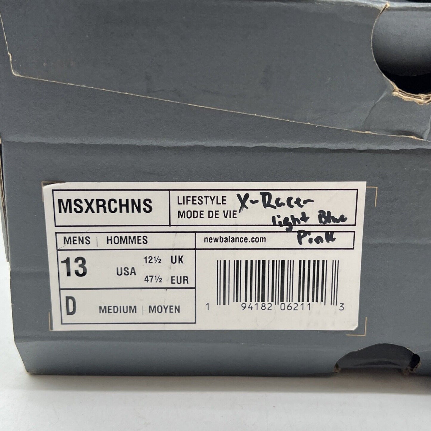 Size 13 - New Balance X-Racer Porcelain Blue Peach Orange (MSXRCHNS)