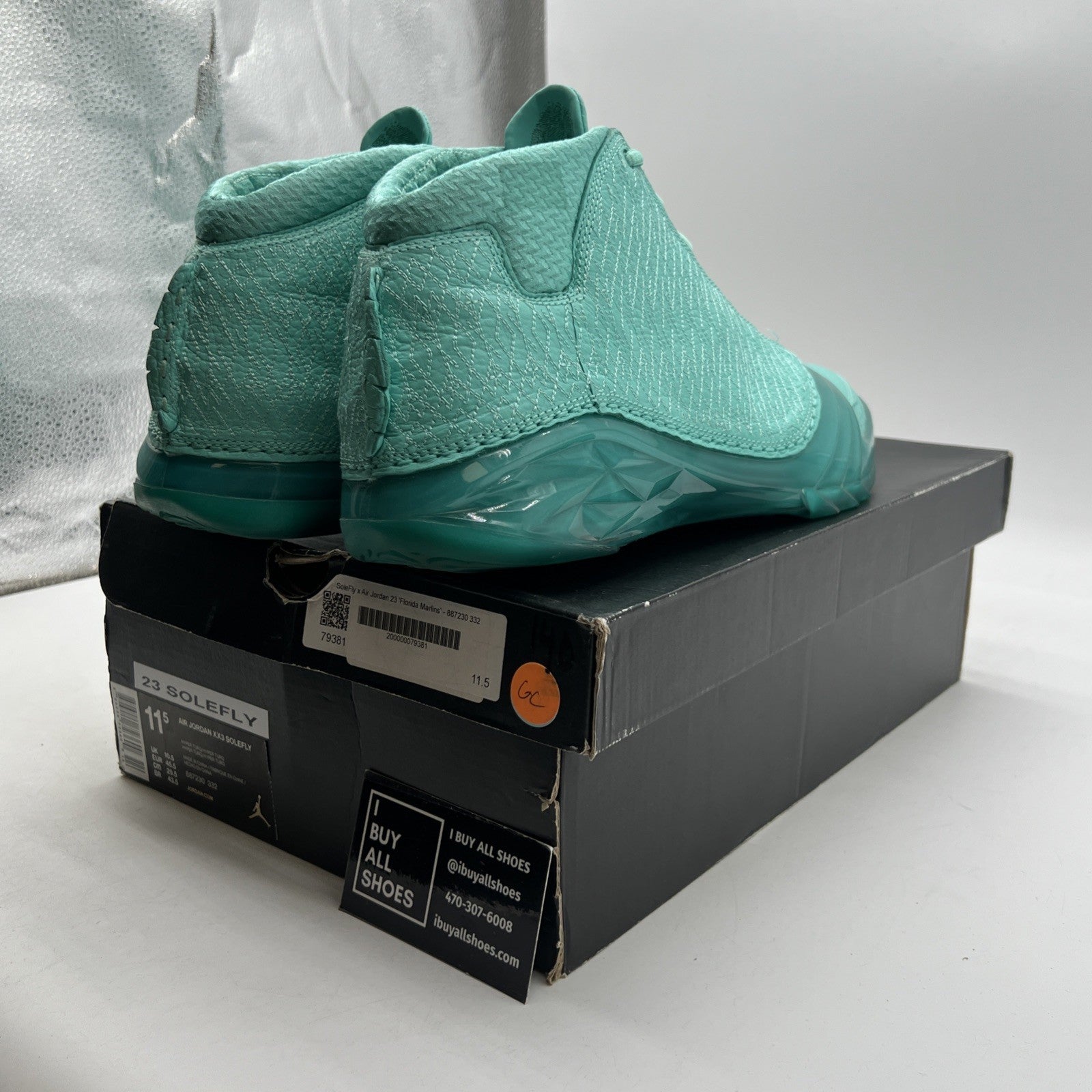 Size 11.5 - SoleFly x Air Jordan 23 Retro Florida Marlins (887230-332)
