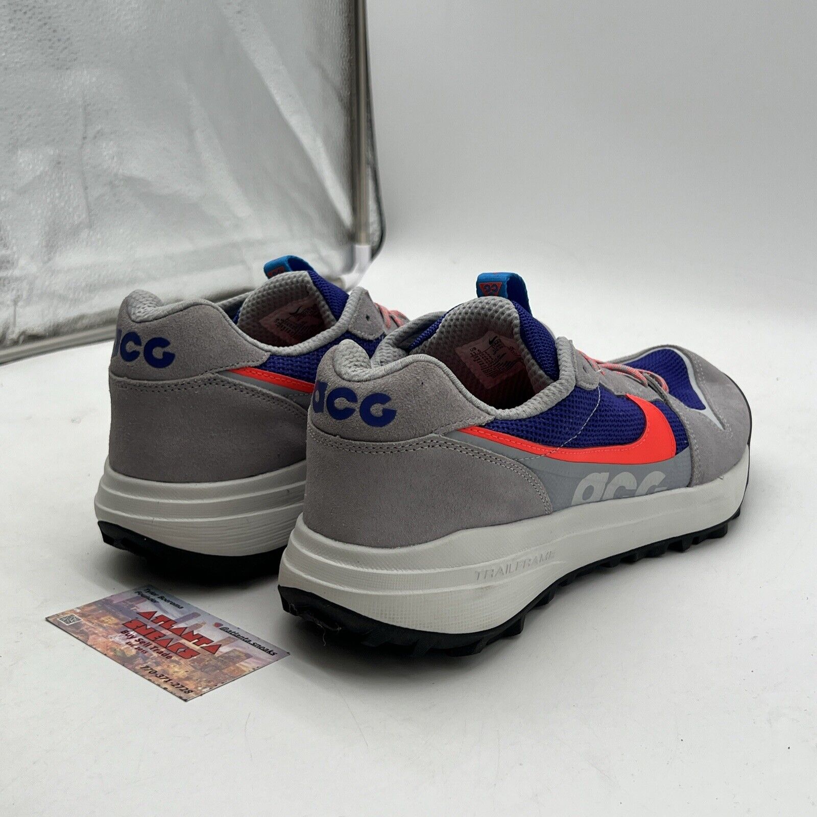 Size 11.5 - Nike ACG Lowcate Wolf Grey Bright Crimson (DM8090-001)