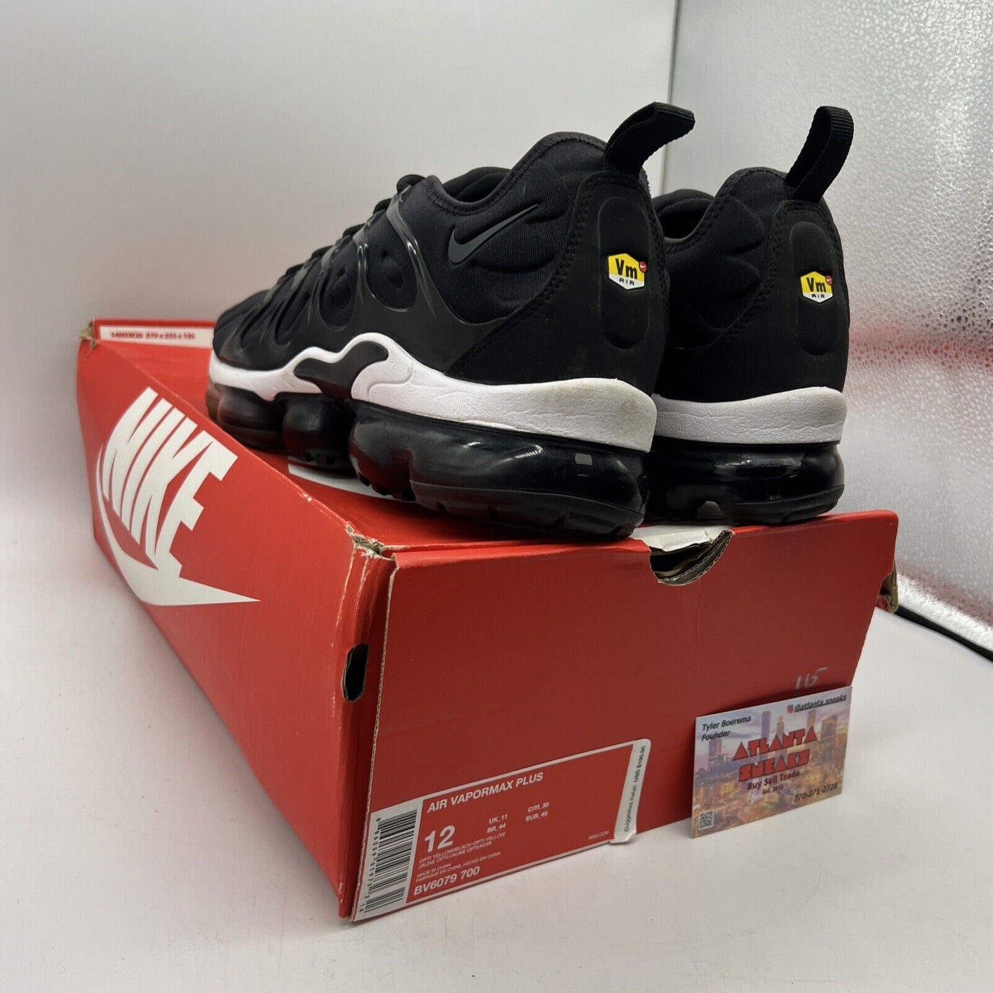 Size 12 - Nike Air VaporMax Plus Anthracite Black White (924453-010)