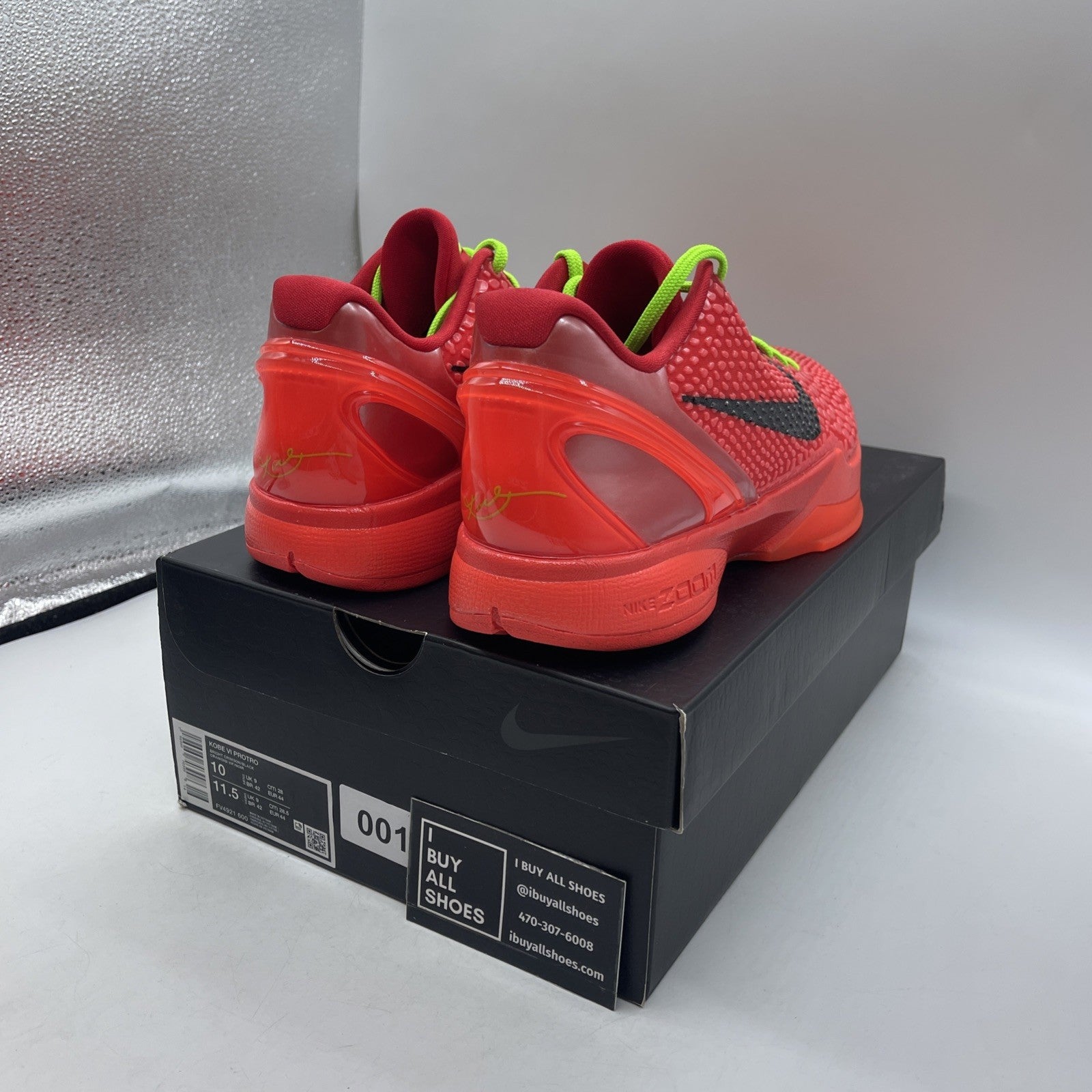 Size 10 - Nike Kobe 6 Protro Low Reverse Grinch (FV4921-600)