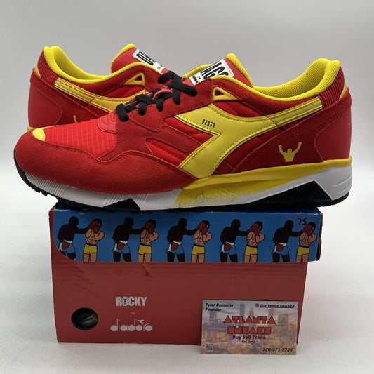 Size 11.5 - Diadora N9002 Rocky Ivan Drago Red Yellow Suede (501178831-C6852)