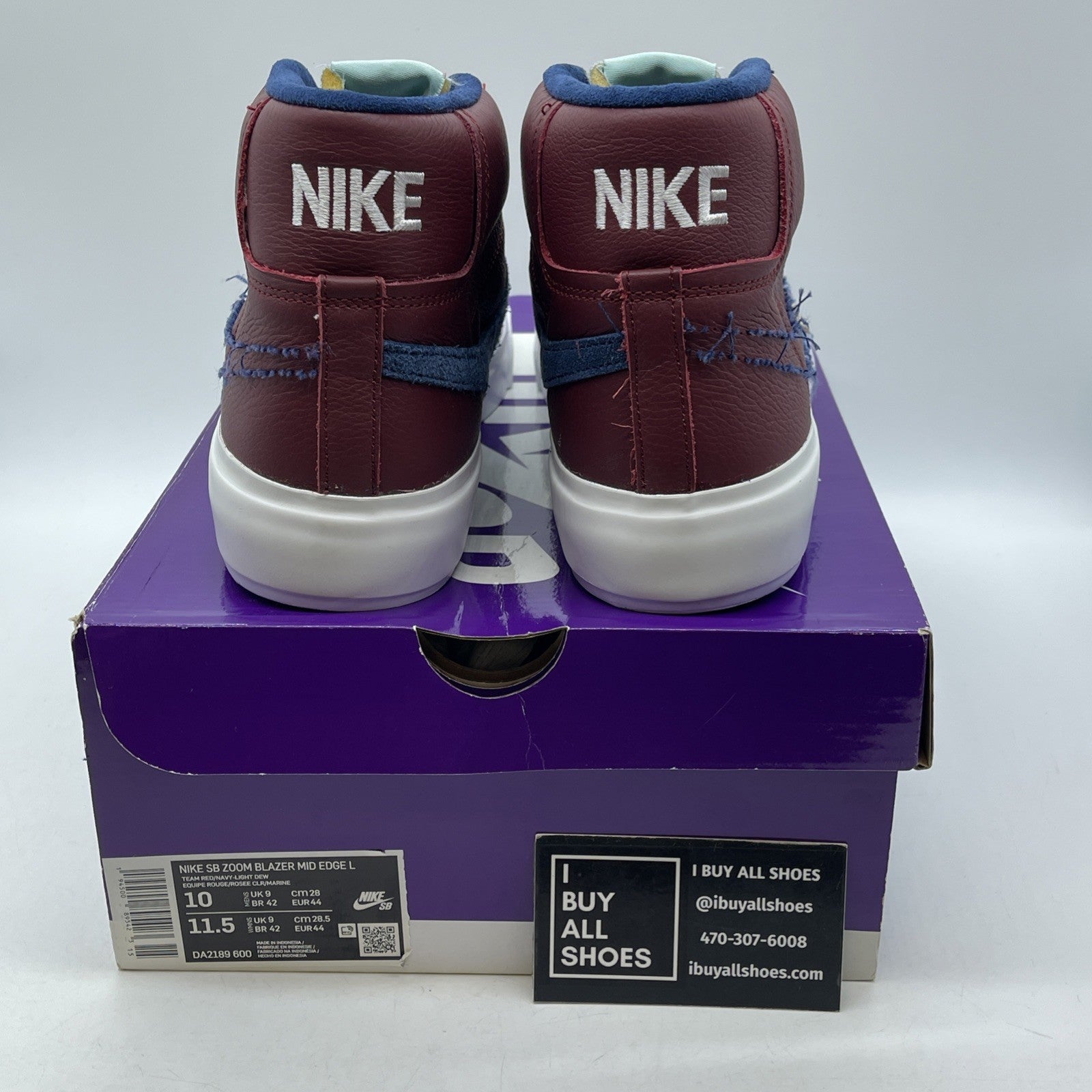 Size 10 - Nike Zoom Blazer Edge SB Mid Team Red Navy Suede Leather (DA2189-600)