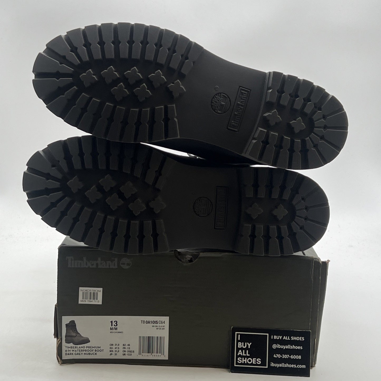 Size 13 - Timberland 6 Inch Premium Dark Gray/Black Mens Boot (TB-0A10IS-C64)