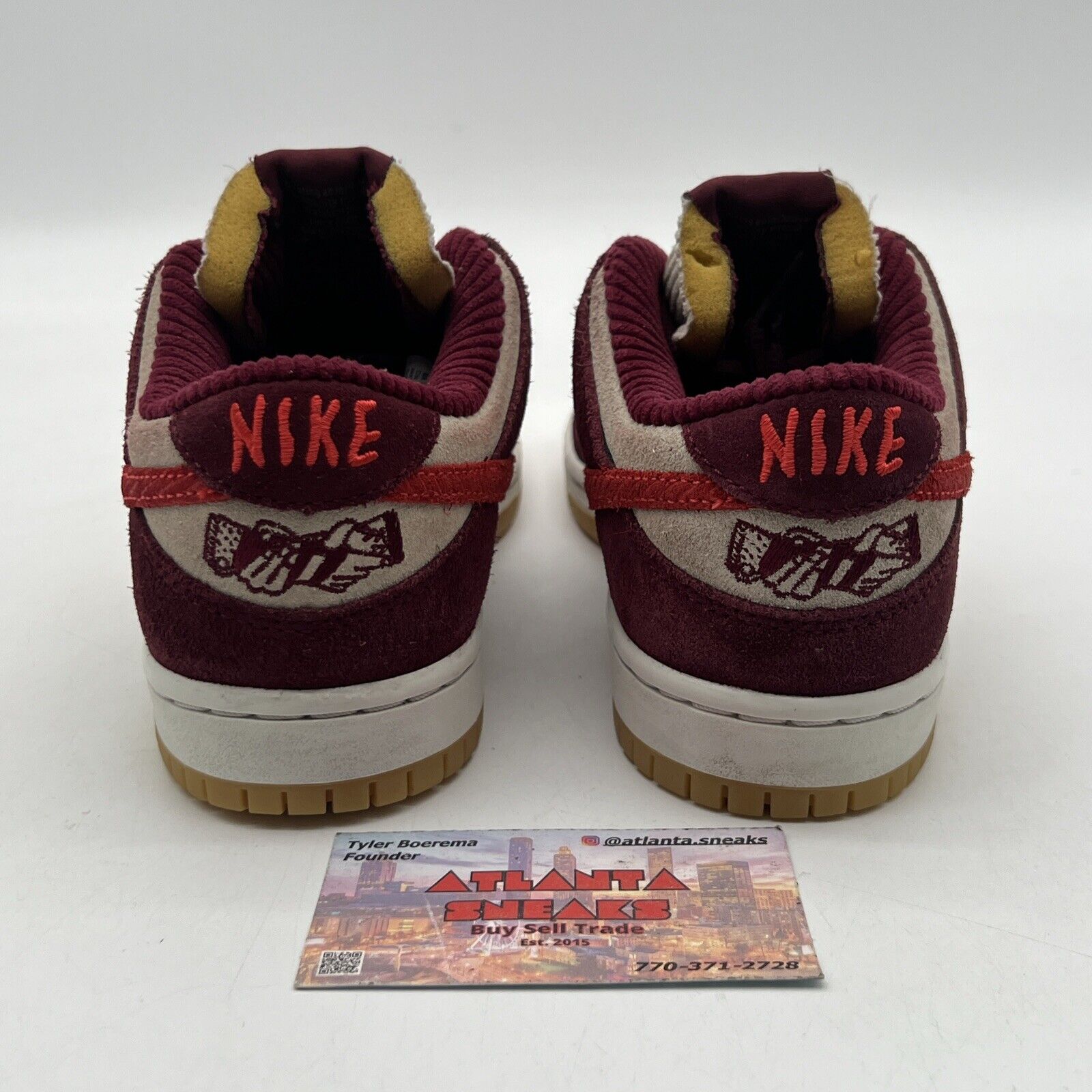 Size 4.5 - Nike Skate Like a Girl x Dunk SB Low White Maroon Suede (DX4589-600)