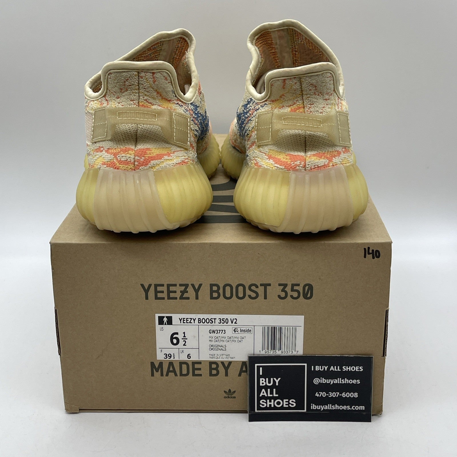 Size 6.5 - adidas Yeezy Boost 350 V2 Low MX Oat Blue Orange Suede (GW3773)