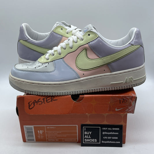 Size 10.5 - Nike Air Force 1 Easter Pink Purple White Leather (307334-531)