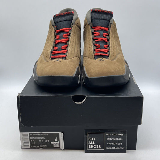 Size 11 - Air Jordan 14 Retro Winterized Brown Red White Black Suede DO9406-200