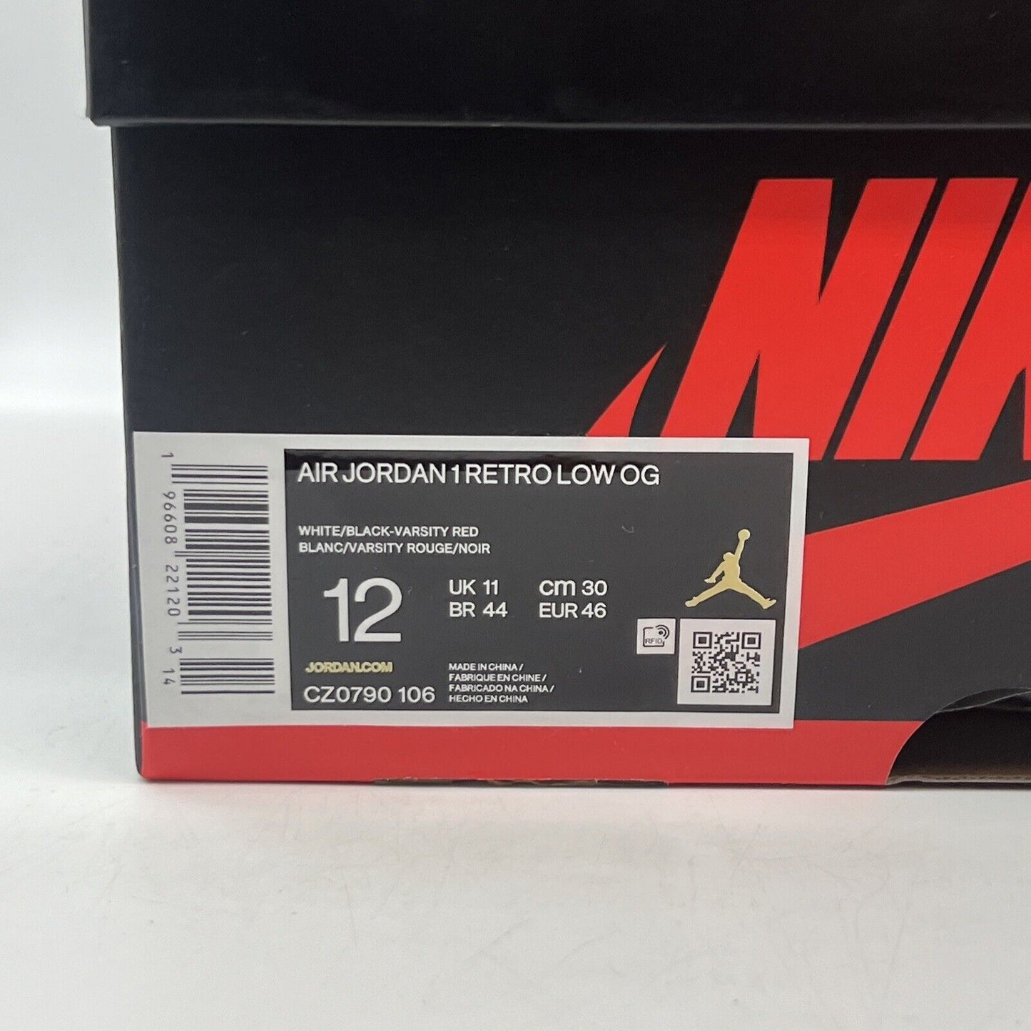 Size 12 - Air Jordan 1 Retro OG Black Toe Brand New Og All Red Black White DS