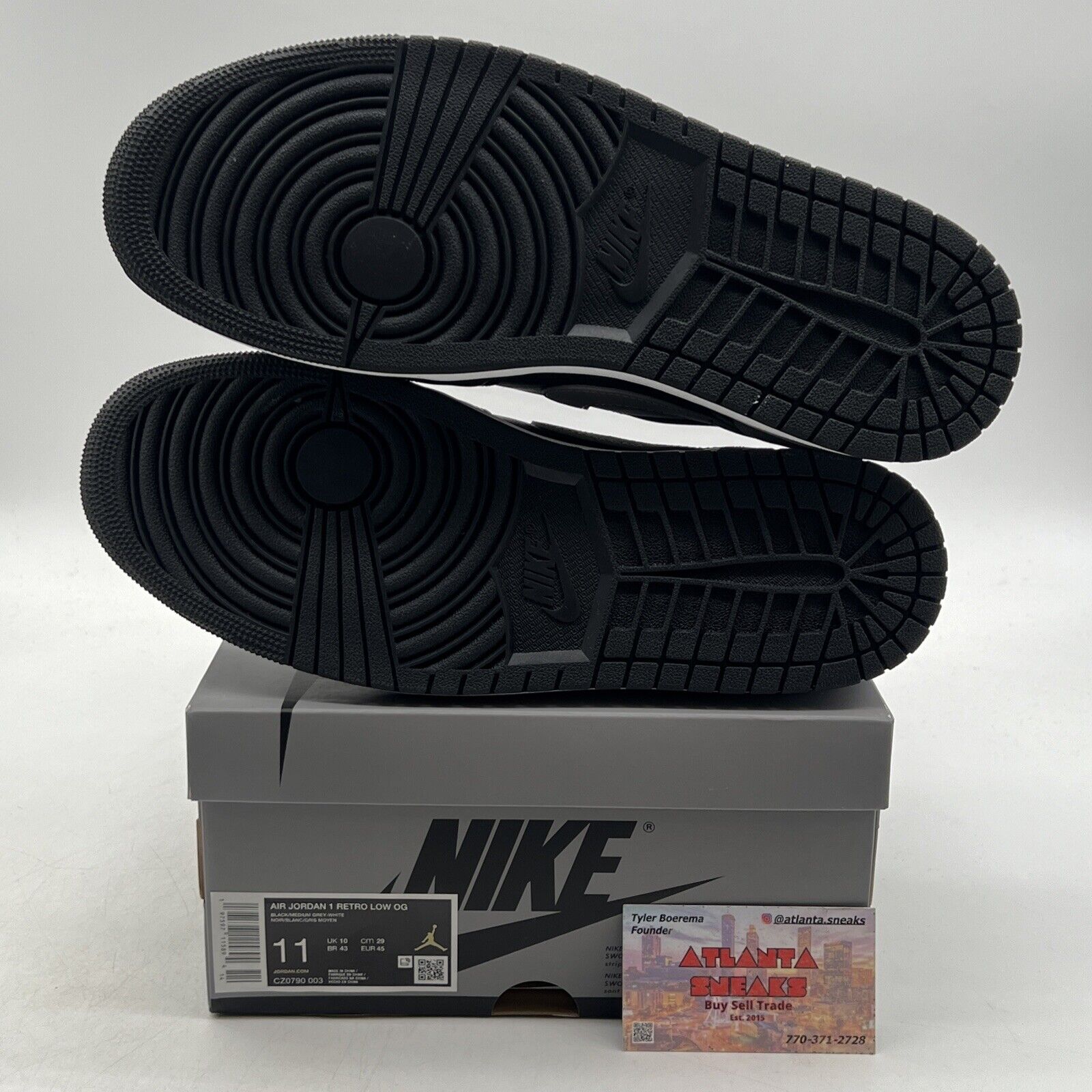 Size 11 - Air Jordan 1 Retro OG 2024 Low Shadow Grey Leather  (CZ0790-003)