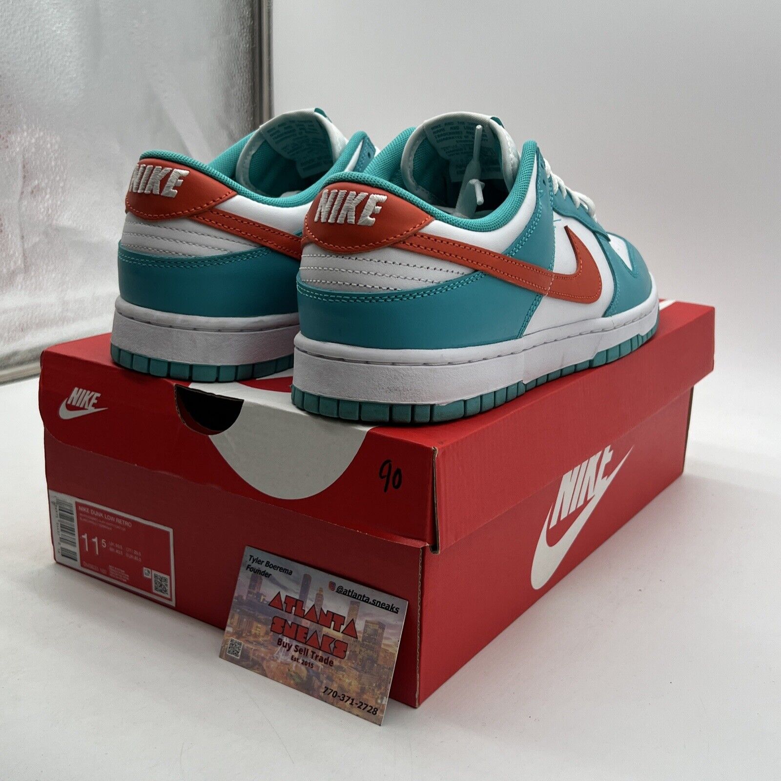 Size 11.5 - Nike Dunk Low Miami Dolphins (DV0833-102)