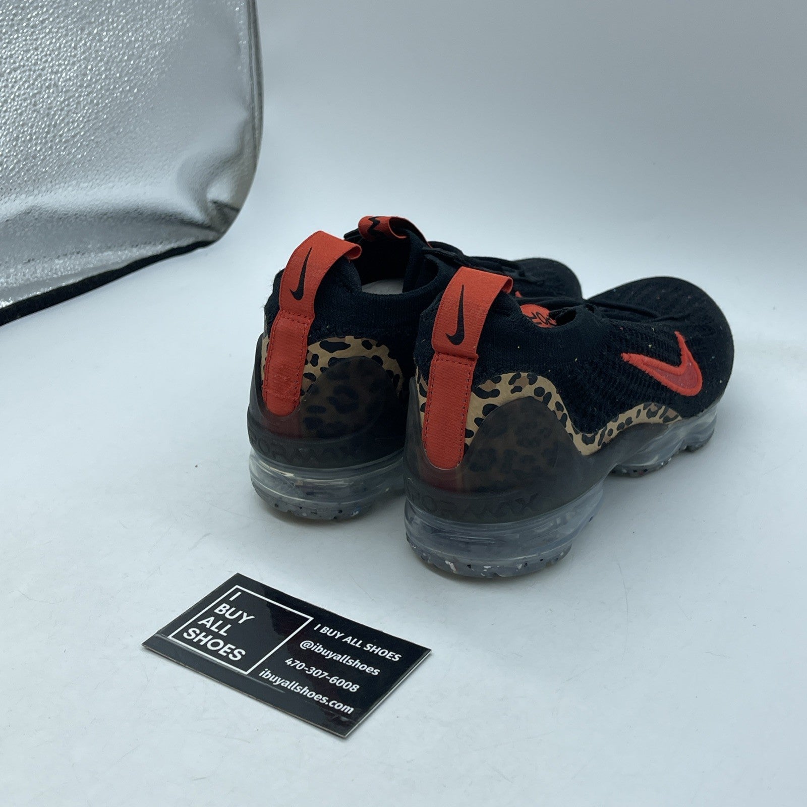 Size 6W - Nike Air Vapormax 2021 Flyknit Leopard Black Brown Suede (DH4090-001)