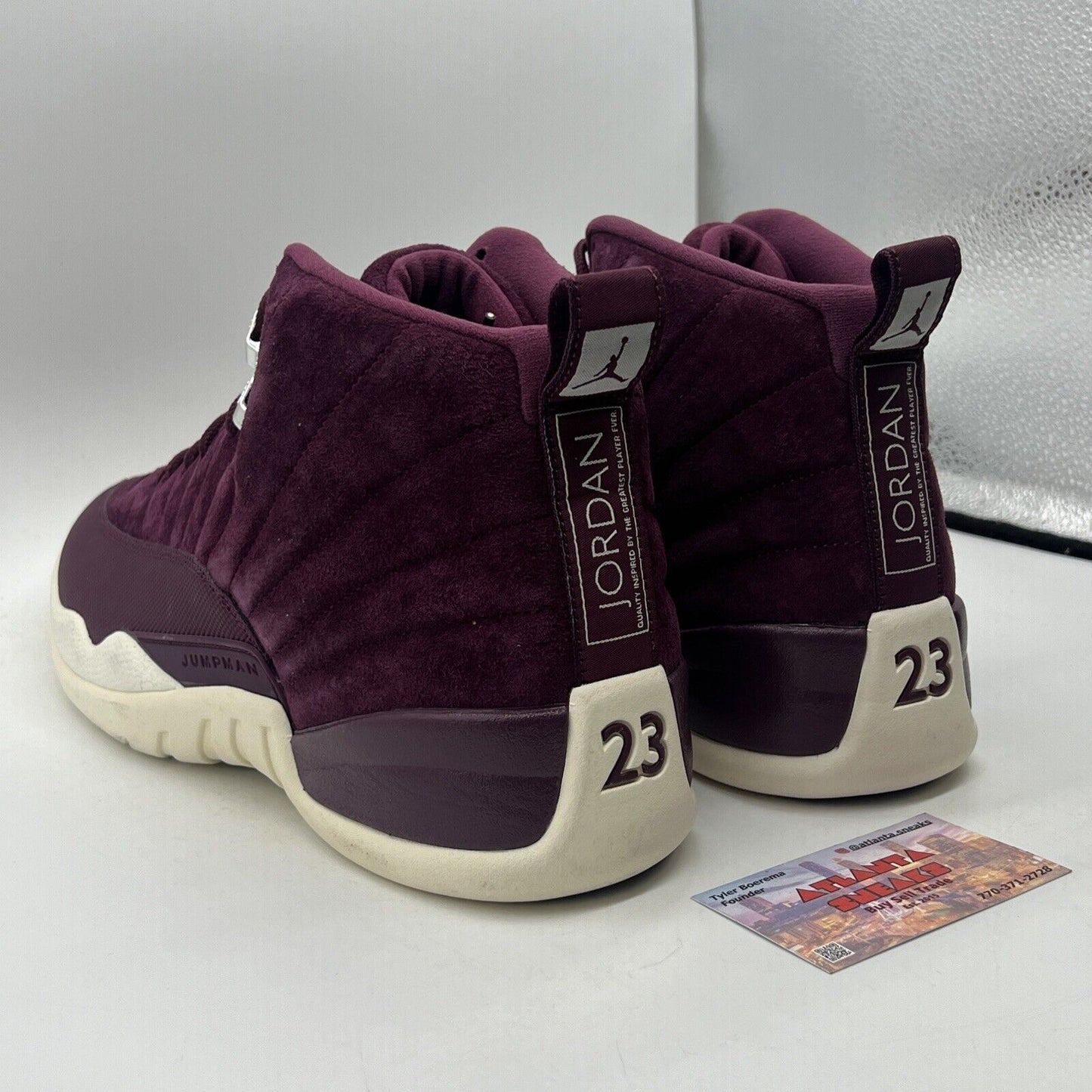 Size 14 - Air Jordan 12 Retro Bordeaux Suede White (130690-617)