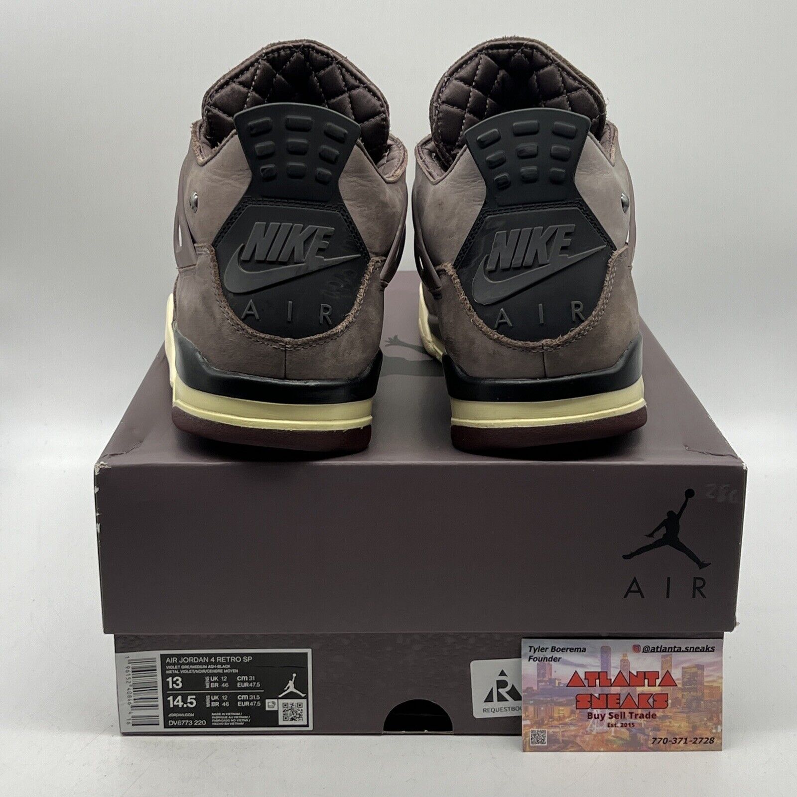 Size 13 - Jordan 4 Retro x A Ma Maniere Mid Violet Ore Black (DV6773-220)