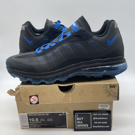 Size 10.5 - Nike Air Max 95+ BB Black Soar Grey Blue Leather (511307-011)