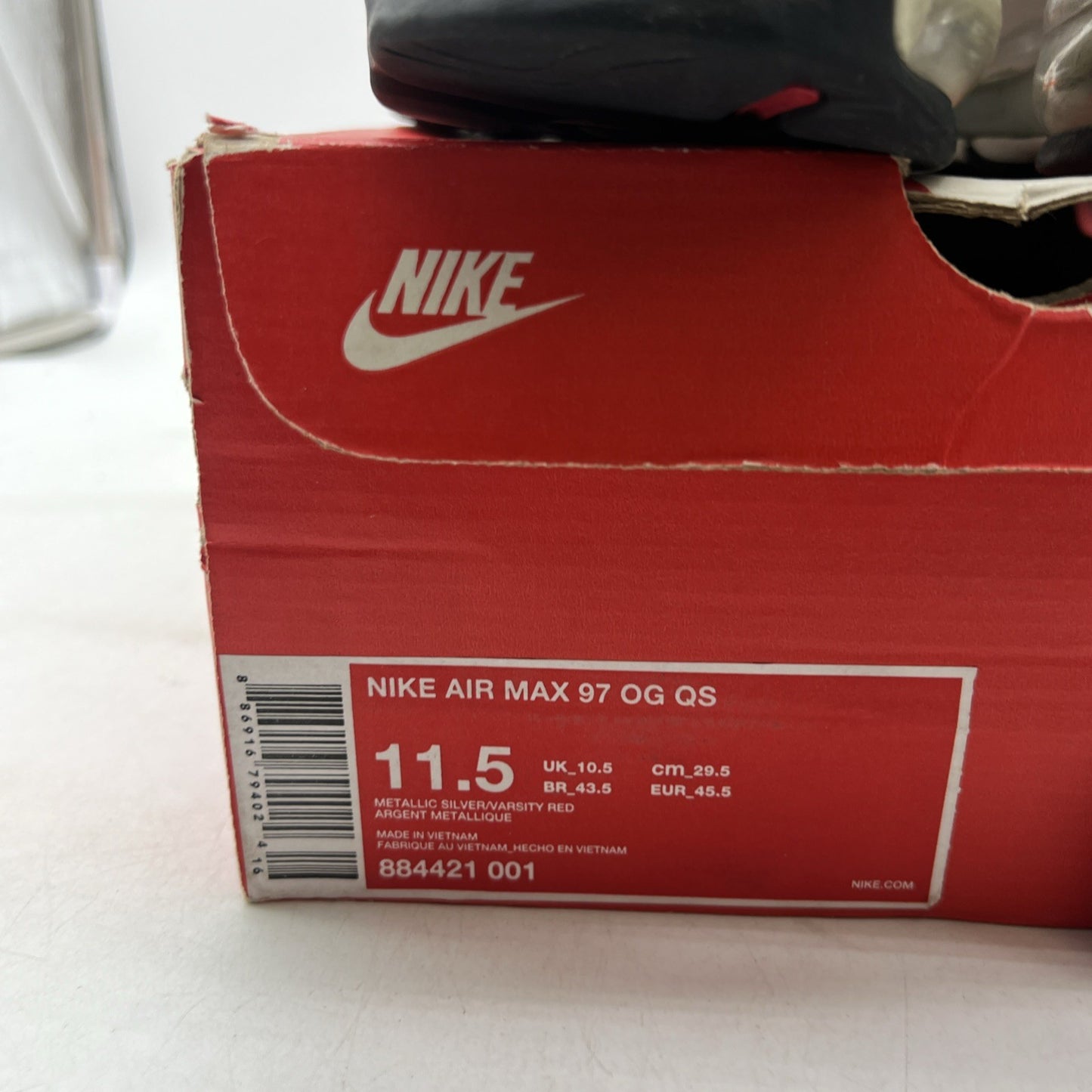 Size 11.5 - Nike Air Max 97 OG QS 2017 Silver Bullet (884421-001)