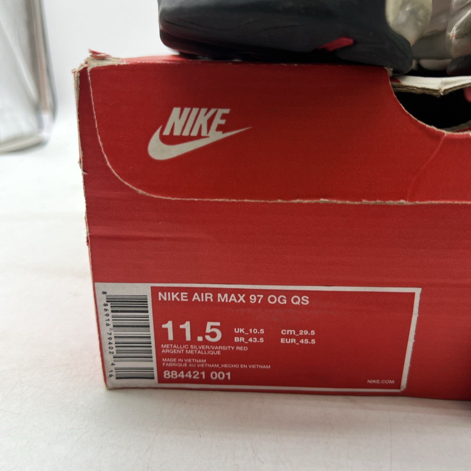 Size 11.5 - Nike Air Max 97 OG QS 2017 Silver Bullet (884421-001)
